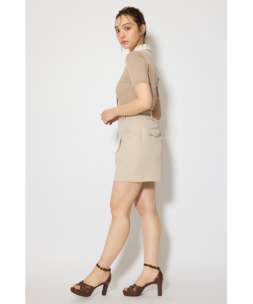 rienda(リエンダ)の「シャツドッキングハーフスリーブニットトップス 春服 夏服 サマーニット(ニット/セーター・レディース・ライトグレー/ライトベージュ/ネイビー・FREE)」の19枚目の写真