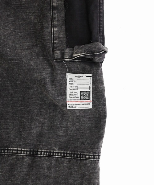 MIHARAYASUHIRO（ミハラヤスヒロ）の「【MIHARAYASUHIRO/ミハラヤスヒロ】DAMAGED CARGO PANTS（カーゴパンツ・メンズ・カーキ/ブラック・46/44）」の6枚目の写真