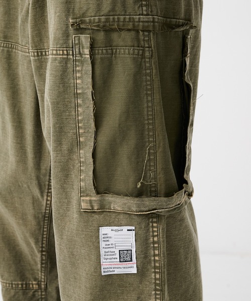 MIHARAYASUHIRO(ミハラヤスヒロ)の「【MIHARAYASUHIRO/ミハラヤスヒロ】DAMAGED CARGO PANTS(カーゴパンツ・メンズ・カーキ/ブラック・46/44)」の17枚目の写真