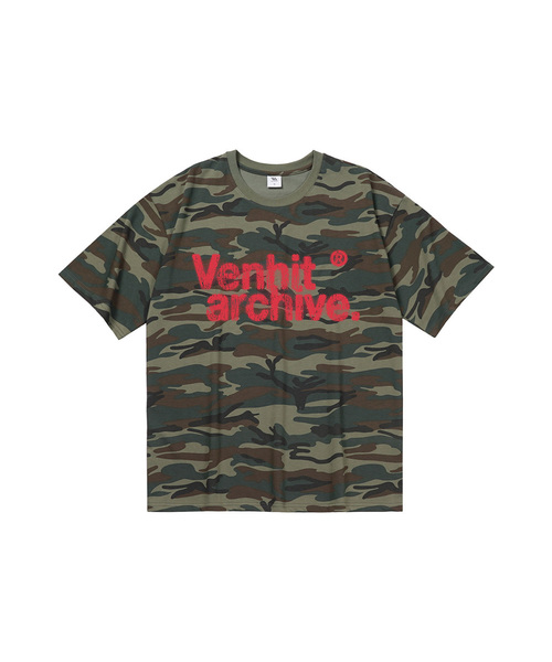 VENHIT(ベンヒット)の「VenhitArchive カモ半袖Tシャツ(Tシャツ/カットソー・レディース・グレー/グリーン・SMALL/MEDIUM/LARGE/X-LARGE)」の1枚目の写真