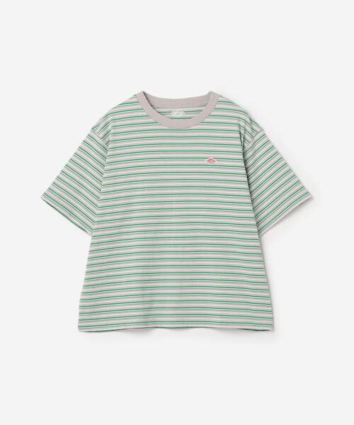 DANTON(ダントン)の「DANTON | コットン天竺 ボーダー ショートTシャツ WOMEN(Tシャツ/カットソー・レディース・ベージュ系その他/グリーン系その他/ブルー系その他/ホワイト系その他5・M)」の2枚目の写真