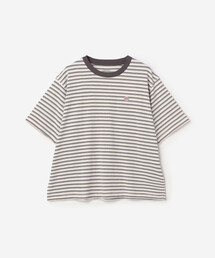DANTON | コットン天竺 ボーダー ショートTシャツ WOMEN