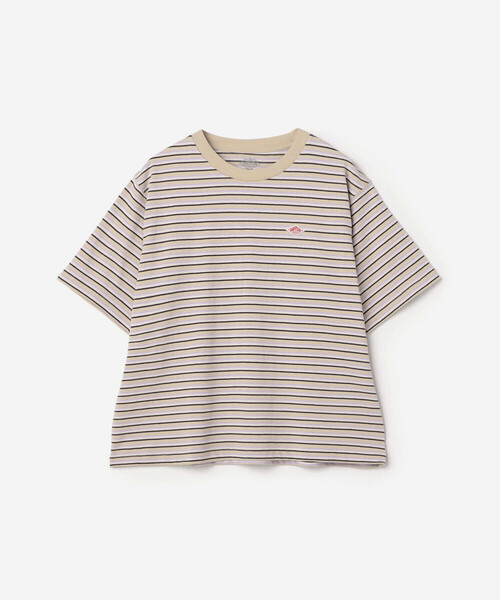 DANTON(ダントン)の「DANTON | コットン天竺 ボーダー ショートTシャツ WOMEN(Tシャツ/カットソー・レディース・ベージュ系その他/グリーン系その他/ブルー系その他/ホワイト系その他5・M)」の5枚目の写真