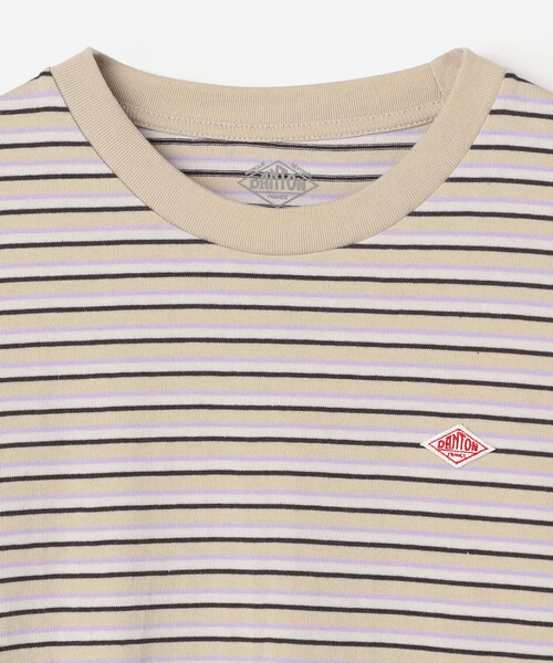 DANTON(ダントン)の「DANTON | コットン天竺 ボーダー ショートTシャツ WOMEN(Tシャツ/カットソー・レディース・ベージュ系その他/グリーン系その他/ブルー系その他/ホワイト系その他5・M)」の7枚目の写真