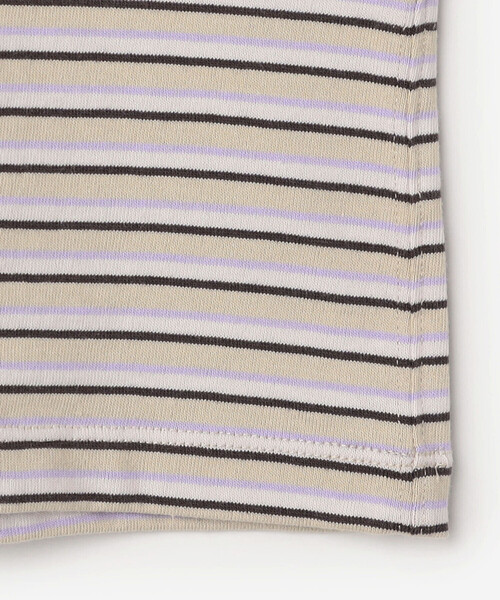 DANTON(ダントン)の「DANTON | コットン天竺 ボーダー ショートTシャツ WOMEN(Tシャツ/カットソー・レディース・ベージュ系その他/グリーン系その他/ブルー系その他/ホワイト系その他5・M)」の9枚目の写真