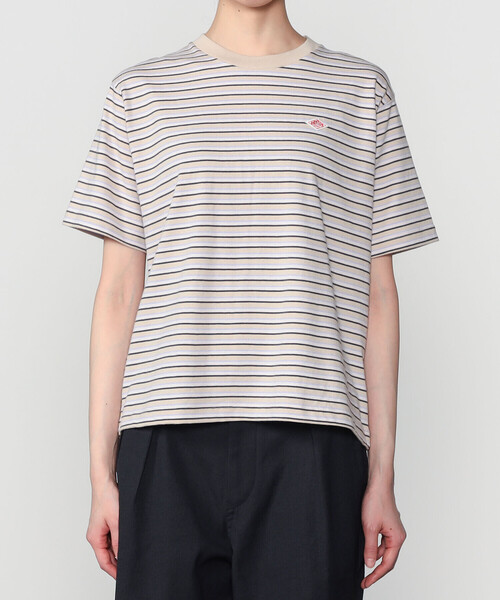 DANTON(ダントン)の「DANTON | コットン天竺 ボーダー ショートTシャツ WOMEN(Tシャツ/カットソー・レディース・ベージュ系その他/グリーン系その他/ブルー系その他/ホワイト系その他5・M)」の11枚目の写真