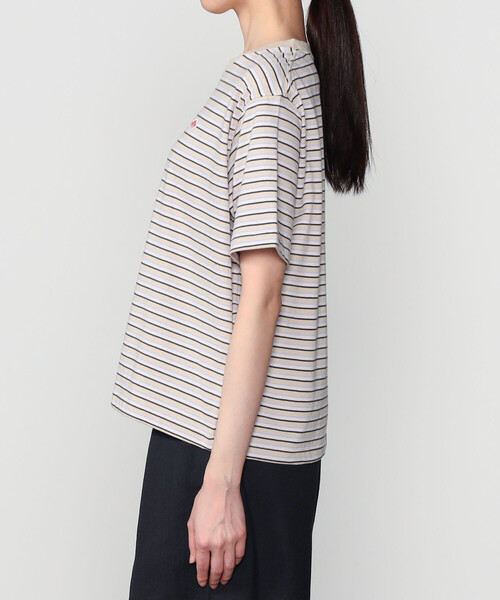 DANTON(ダントン)の「DANTON | コットン天竺 ボーダー ショートTシャツ WOMEN(Tシャツ/カットソー・レディース・ベージュ系その他/グリーン系その他/ブルー系その他/ホワイト系その他5・M)」の12枚目の写真