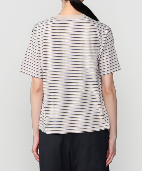 DANTON(ダントン)の「DANTON | コットン天竺 ボーダー ショートTシャツ WOMEN(Tシャツ/カットソー・レディース・ベージュ系その他/グリーン系その他/ブルー系その他/ホワイト系その他5・M)」の13枚目の写真