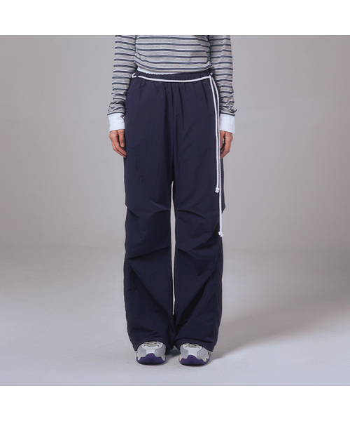 YOUHEE（ユヒ）の「[3COLORS] COTTON LAYERED BANDING WIDE PANTS（スウェットパンツ・レディース・レッド/ネイビー/その他・FREE）」の2枚目の写真