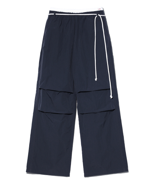 YOUHEE（ユヒ）の「[3COLORS] COTTON LAYERED BANDING WIDE PANTS（スウェットパンツ・レディース・レッド/ネイビー/その他・FREE）」の10枚目の写真