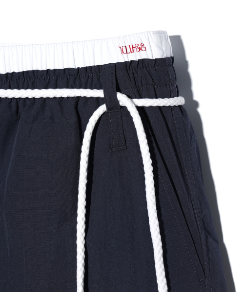 YOUHEE（ユヒ）の「[3COLORS] COTTON LAYERED BANDING WIDE PANTS（スウェットパンツ・レディース・レッド/ネイビー/その他・FREE）」の11枚目の写真