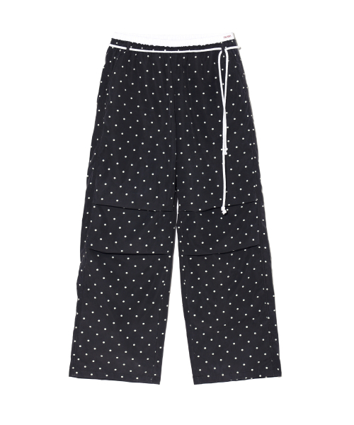 YOUHEE（ユヒ）の「[3COLORS] COTTON LAYERED BANDING WIDE PANTS（スウェットパンツ・レディース・レッド/ネイビー/その他・FREE）」の13枚目の写真