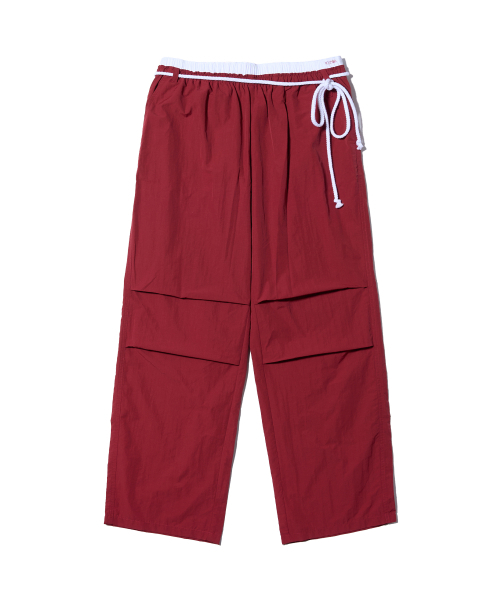 YOUHEE（ユヒ）の「[3COLORS] COTTON LAYERED BANDING WIDE PANTS（スウェットパンツ・レディース・レッド/ネイビー/その他・FREE）」の15枚目の写真