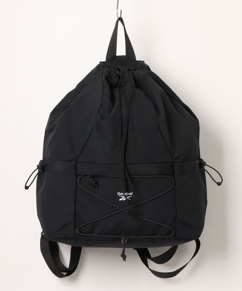Reebok（リーボック）の「【Reebok】ナイロンワッシャードローコード2WAYリュック ARB1177（バックパック/リュック・メンズ・ブラック/オフホワイト/グレー・FREE）」の3枚目の写真
