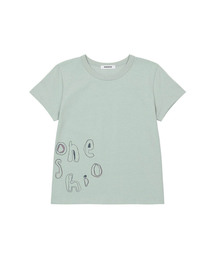 OHESHIO（オヘシオ）の「CRAYON LOGO GRAPHIC T-SHIRT, MINT（Tシャツ/カットソー）」
