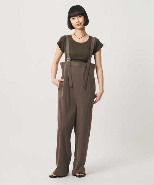 BEAUTY&YOUTH UNITED ARROWS(ビューティーアンドユースユナイテッドアローズ)の「ベルトストラップ オールインワン ウォッシャブル(つなぎ/オールインワン・レディース・モカ/ブラック・M/S)」の6枚目の写真