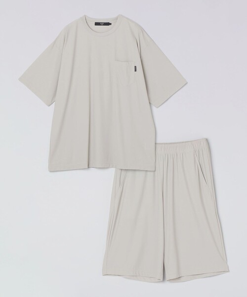 SHIPS Colors（シップス カラーズ）の「【WEB限定】SHIPS Colors:〈接触冷感〉カノコ Tシャツ ＆ ショーツ セット◇（Tシャツ/カットソー・メンズ・ネイビー/ブラック/グレー・MEDIUM/X-LARGE/LARGE）」の6枚目の写真
