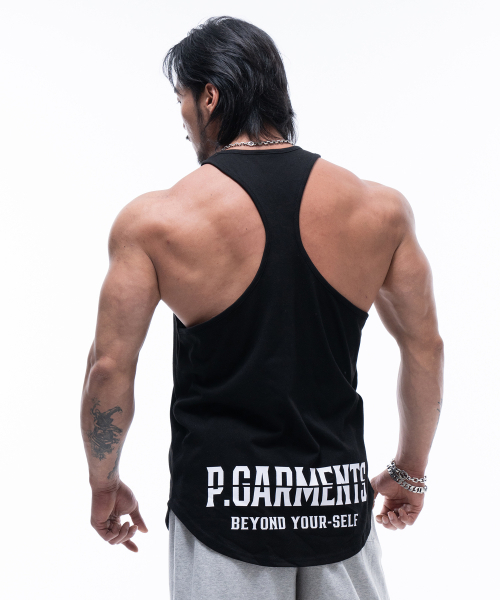 PHYSICAL GARMENTS（フィジカルガーメンツ）の「P2432 ライトシングル ビヨンド マッスルタンクトップ [4 COLOR]（Tシャツ/カットソー・メンズ・ブラック/イエロー/ブルー・LARGE/MEDIUM/X-LARGE/XX-LARGE）」の4枚目の写真