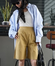 Kotoe（コトエ）の「【ストレッチ仕様】シンプル タック ハーフパンツ（その他パンツ）」