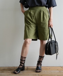 Kotoe（コトエ）の「【ストレッチ仕様】シンプル タック ハーフパンツ（その他パンツ）」
