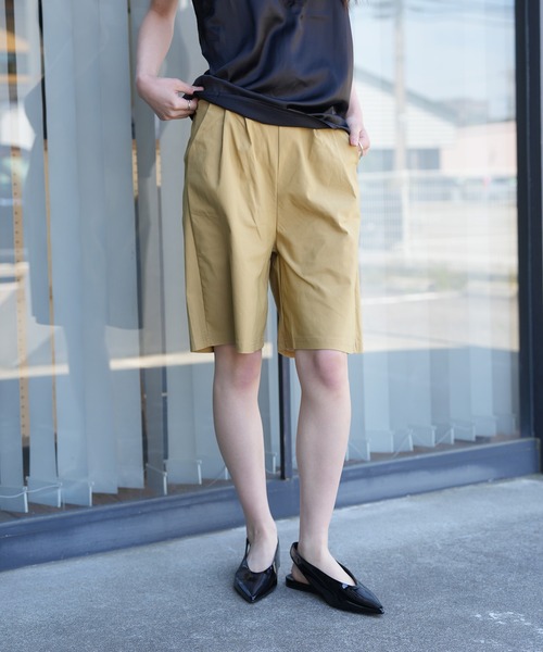 Kotoe(コトエ)の「【ストレッチ仕様】シンプル タック ハーフパンツ(その他パンツ・レディース・ブラック/ベージュ/ダークグリーン・FREE)」の18枚目の写真