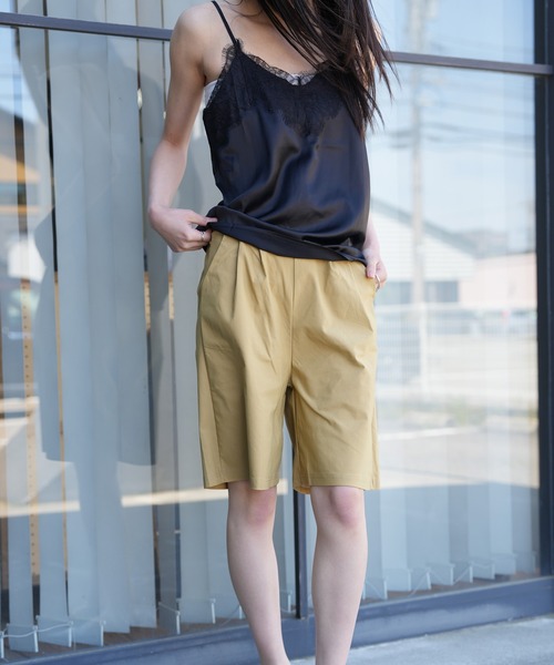 Kotoe(コトエ)の「【ストレッチ仕様】シンプル タック ハーフパンツ(その他パンツ・レディース・ブラック/ベージュ/ダークグリーン・FREE)」の19枚目の写真