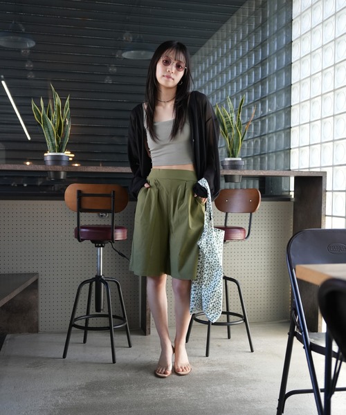 Kotoe(コトエ)の「【ストレッチ仕様】シンプル タック ハーフパンツ(その他パンツ・レディース・ブラック/ベージュ/ダークグリーン・FREE)」の21枚目の写真