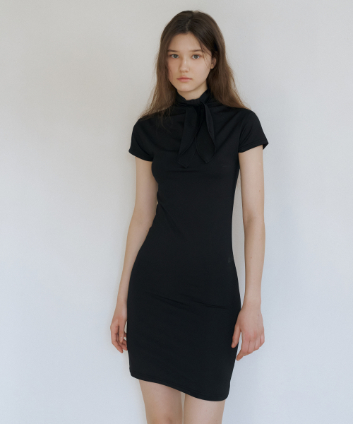 REORG(リオルグ)の「WA TIE HALF NECK MINI OPS BLACK(ワンピース・レディース・その他・SMALL/MEDIUM)」の1枚目の写真