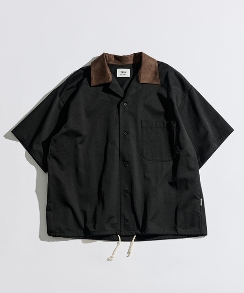 WETTEMPT（ウィテンプト）の「FAUX SUEDE COLLAR TWILL S/S SHIRT / フェイクスエードカラーツイルS/Sシャツ（シャツ/ブラウス・メンズ・ブラック/ベージュ・LARGE/MEDIUM/SMALL）」の22枚目の写真