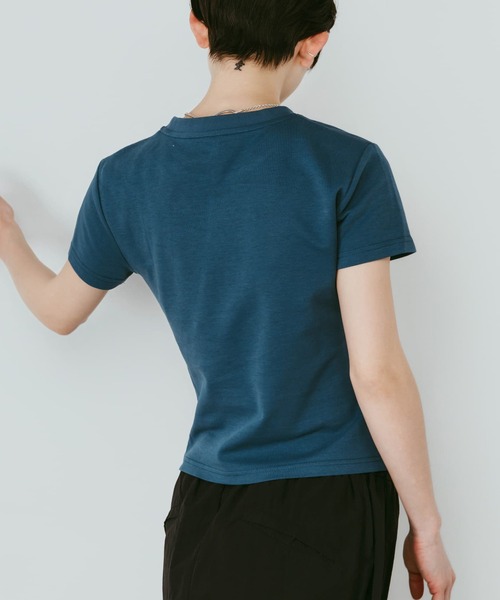 Knuth Marf(クヌースマーフ)の「【Knuth Marf】クヌースマーフ studded compact tee(Tシャツ/カットソー・レディース・ブルー/アイボリー/チャコールグレー・FREE)」の10枚目の写真
