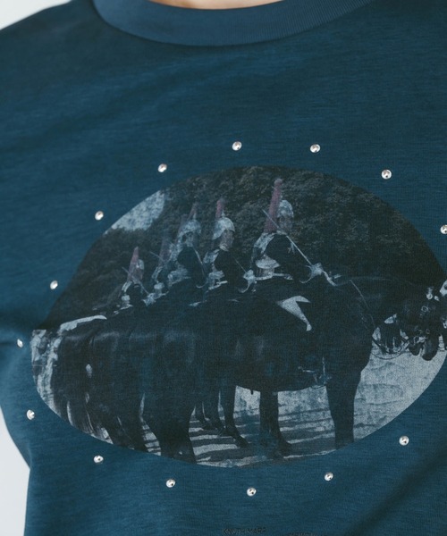Knuth Marf(クヌースマーフ)の「【Knuth Marf】クヌースマーフ studded compact tee(Tシャツ/カットソー・レディース・ブルー/アイボリー/チャコールグレー・FREE)」の12枚目の写真