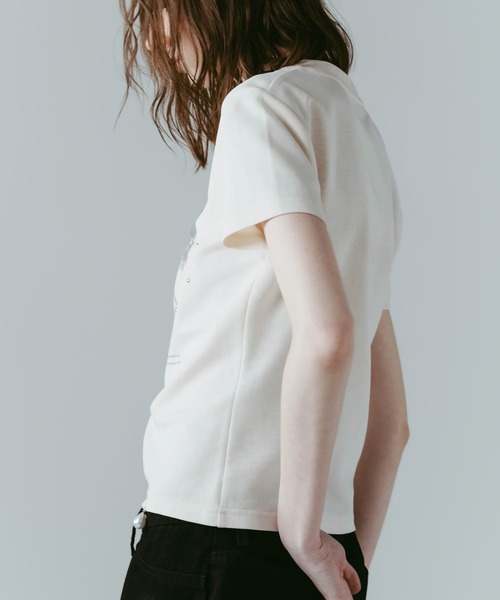Knuth Marf(クヌースマーフ)の「【Knuth Marf】クヌースマーフ studded compact tee(Tシャツ/カットソー・レディース・ブルー/アイボリー/チャコールグレー・FREE)」の19枚目の写真