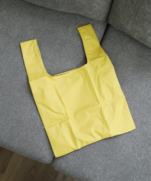 392 plusm（サンキューニプリュスエム）の「392plusm 392PLUSM PU ECO BAG_MINI サンキューニ プリュスエム PU エコバッグミニ ﾑｼﾞ（エコバッグ/サブバッグ・メンズ・イエロー/ブラック/ブルー/レッド・ONE）」の15枚目の写真