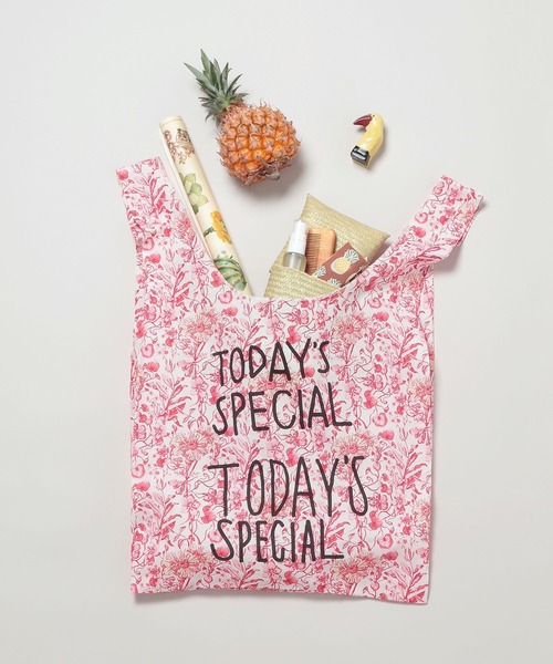 TODAY'S SPECIAL(トゥデイズスペシャル)の「【先行予約】BOTANICAL MARCHE BAG M / 618994(エコバッグ/サブバッグ・レディース・レッド/ブラウン・FREE)」の2枚目の写真