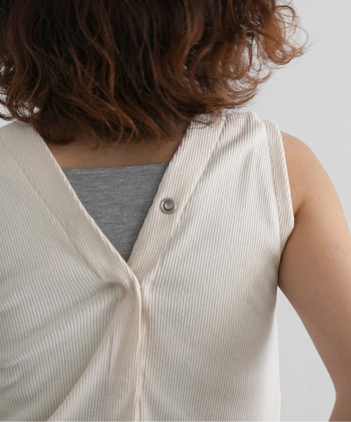 BASERANGE(ベースレンジ)の「Baserange Tav tank snaps(タンクトップ・レディース・ホワイト系その他・SMALL)」の4枚目の写真