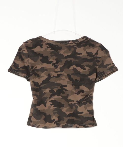 tinkerend(ティンカーエンド)の「Henley Neck Camouflage Mini T-shirt / ヘンリーネックカモフラージュミニTシャツ(Tシャツ/カットソー・レディース・カモフラージュ・FREE)」の13枚目の写真