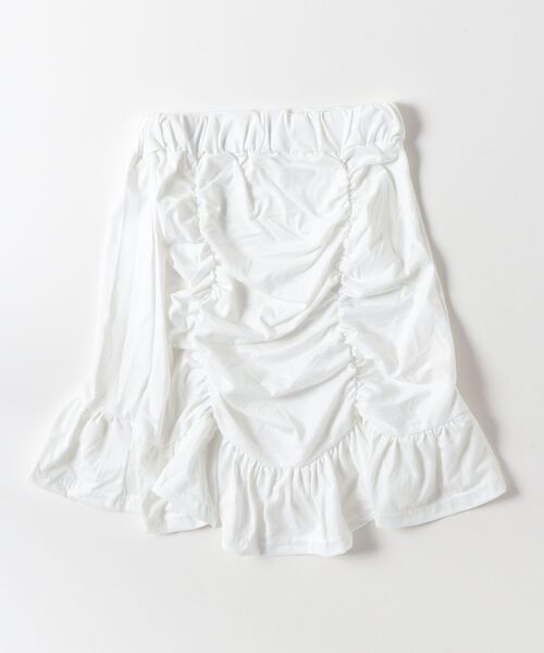 ALLuRing ChaRm(アリュリングチャーム)の「Gathered Mermaid Mini Skirt / ギャザーマーメイドミニスカート(スカート・レディース・ブラック/ホワイト・M/S)」の9枚目の写真
