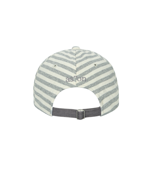 ASON(アズオン)の「DUO STRIPE BALL CAP / GRAY(キャップ・レディース・その他・FREE)」の4枚目の写真