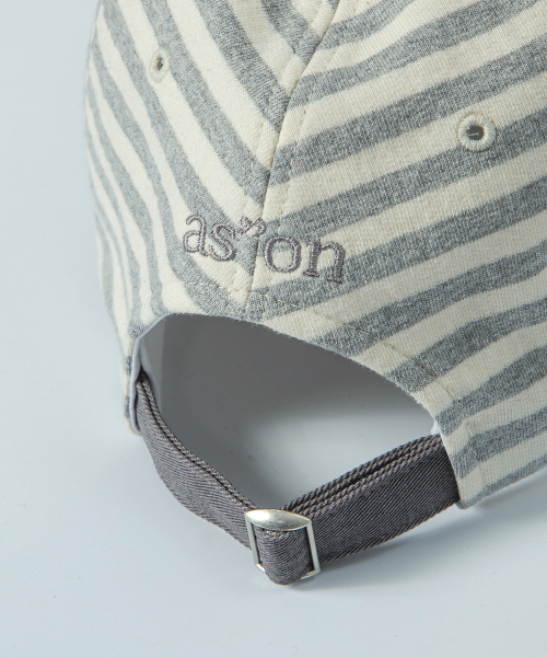 ASON(アズオン)の「DUO STRIPE BALL CAP / GRAY(キャップ・レディース・その他・FREE)」の6枚目の写真