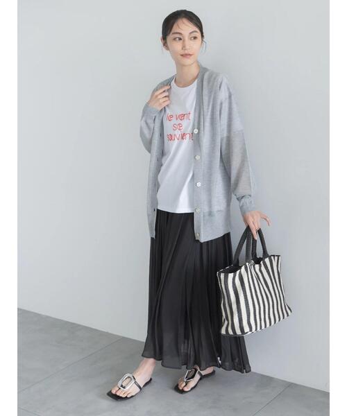 Te chichi(テチチ)の「【接触冷感】シアーフレアイージースカート(スカート・レディース・ブラウン/ブルー/ブラック・F)」の8枚目の写真
