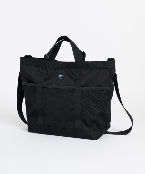 MIS(エムアイエス)の「MESH POCKET TOTE BAG(トートバッグ・メンズ・ブラック/オリーブ・ONESIZE)」の6枚目の写真