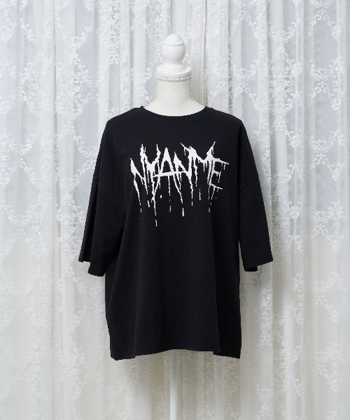 nyanMe(ニャンミー)の「猫猫てぃしゃつ(Tシャツ/カットソー・レディース・ホワイト/ブラック/チャコール・FREE)」の4枚目の写真