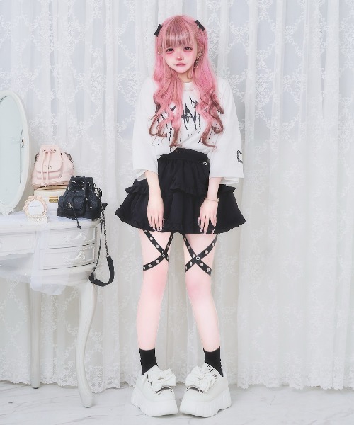 nyanMe(ニャンミー)の「猫猫てぃしゃつ(Tシャツ/カットソー・レディース・ホワイト/ブラック/チャコール・FREE)」の10枚目の写真