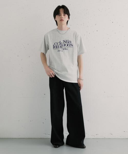SENSE OF PLACE by URBAN RESEARCH(センスオブプレイスバイアーバンリサーチ)の「アシメグラフィックショートスリーブTシャツ(Tシャツ/カットソー・メンズ・イエロー/グレー/ブルー・MEDIUM/LARGE)」の8枚目の写真