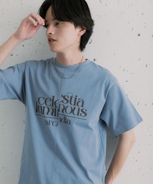 SENSE OF PLACE by URBAN RESEARCH(センスオブプレイスバイアーバンリサーチ)の「アシメグラフィックショートスリーブTシャツ(Tシャツ/カットソー・メンズ・イエロー/グレー/ブルー・MEDIUM/LARGE)」の13枚目の写真