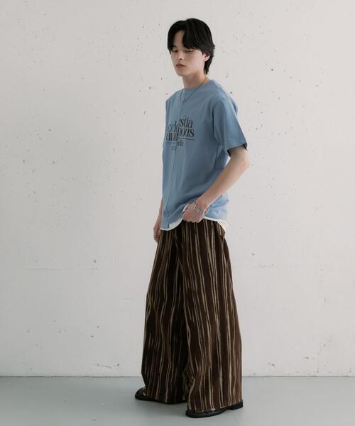 SENSE OF PLACE by URBAN RESEARCH(センスオブプレイスバイアーバンリサーチ)の「アシメグラフィックショートスリーブTシャツ(Tシャツ/カットソー・メンズ・イエロー/グレー/ブルー・MEDIUM/LARGE)」の19枚目の写真