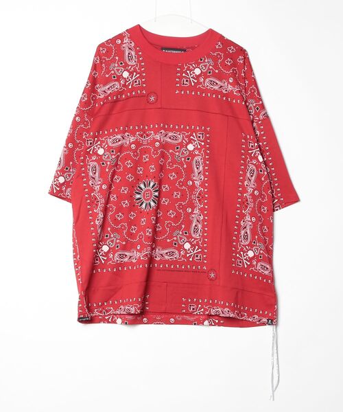 mastermind JAPAN(マスターマインド)の「BOXY BANDANNA TEE(Tシャツ/カットソー・メンズ・レッド系その他・XL)」の1枚目の写真