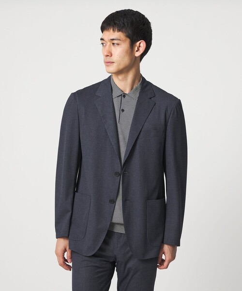UNITED ARROWS(ユナイテッドアローズ)の「トリコット ソリッド シングル2ボタン テーラードジャケット UA COZY ウォッシャブル ストレッチ 通気性(テーラードジャケット・メンズ・ネイビー・XXL/L/XL/M/S)」の2枚目の写真