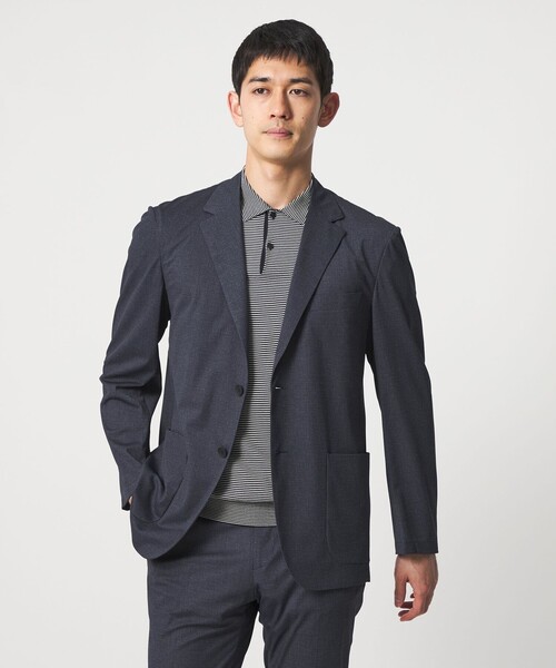 UNITED ARROWS(ユナイテッドアローズ)の「トリコット ソリッド シングル2ボタン テーラードジャケット UA COZY ウォッシャブル ストレッチ 通気性(テーラードジャケット・メンズ・ネイビー・XXL/L/XL/M/S)」の3枚目の写真
