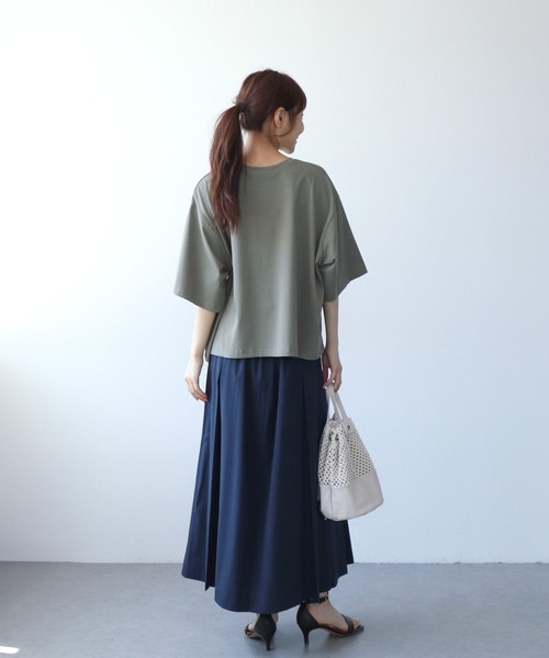 TRANOI（トラノイ）の「TRANOIワイドTシャツ（Tシャツ/カットソー・レディース・ホワイト・38）」の5枚目の写真